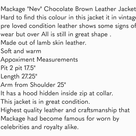 Mackage Lamb Leather Nev Jacket - Picture 5 of 5